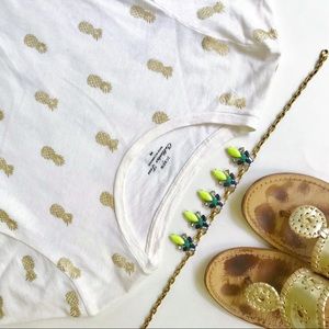 J. Crew Gold Pineapple Collector Tee